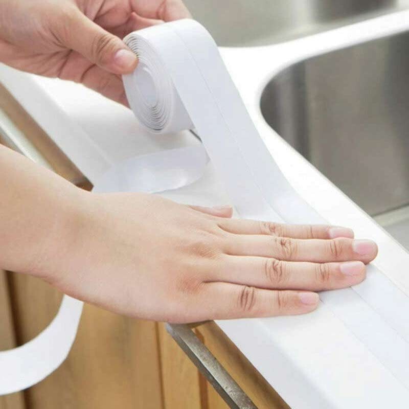 Bath Kitchen Caulk Tape Sealant Strip Self Adhesive Toilet Wall Sealing