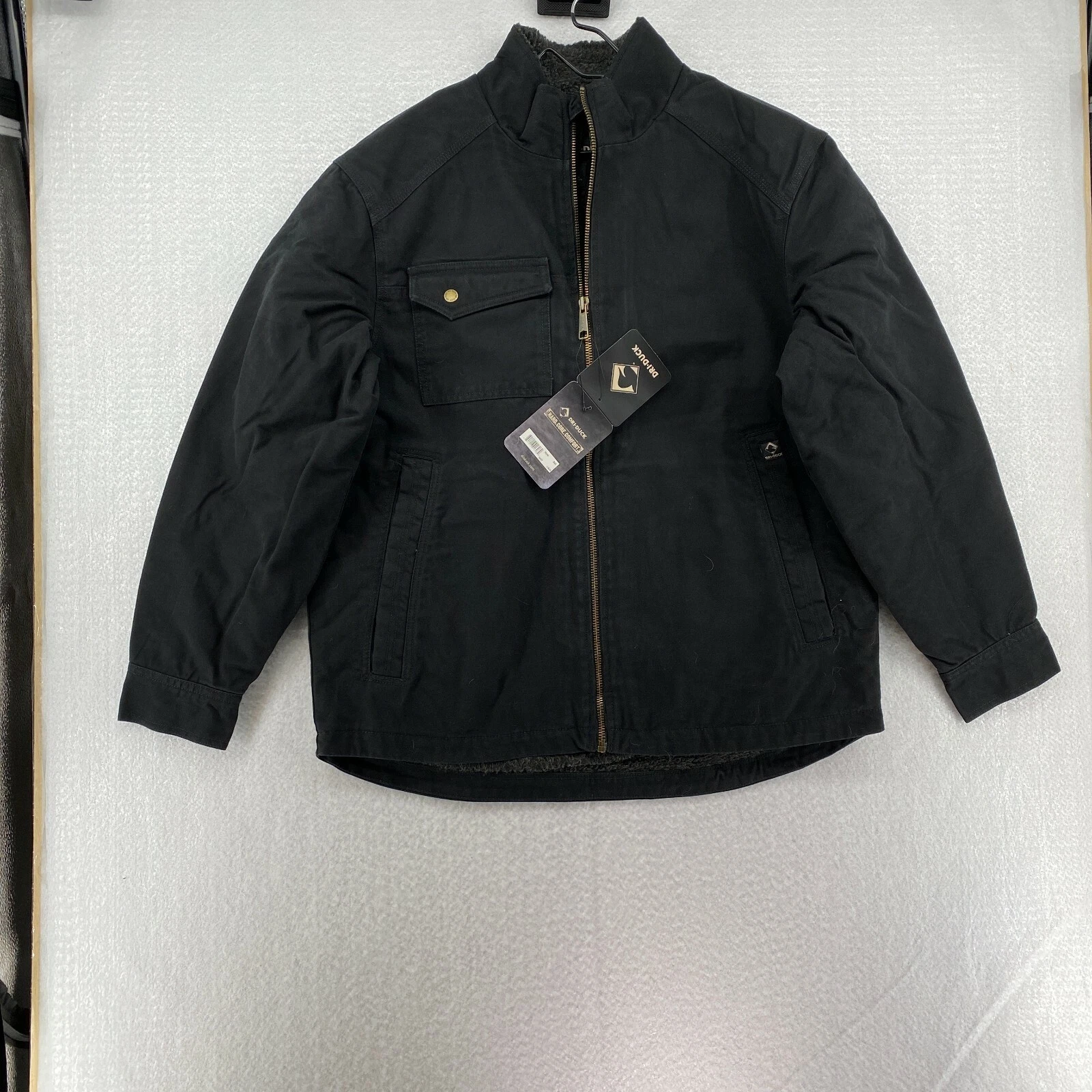 Dri Duck Mens 5037 Long Sleeve Hard Core Comfort Black Thermal Jacket Size Large