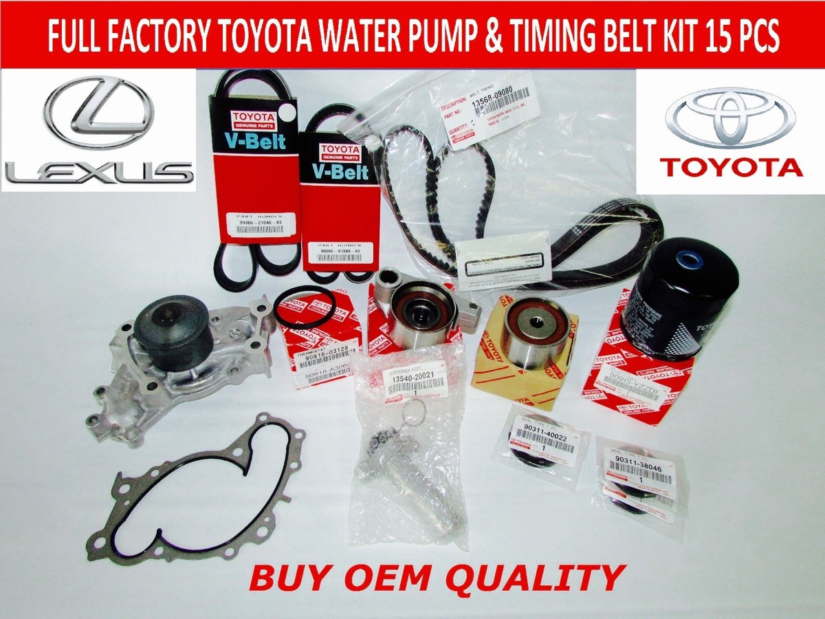 NEW LEXUS TOYOTA FACTORY OEM TIMING/WATER PUMP KIT FOR 3.0