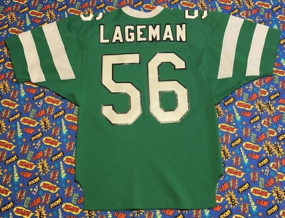 Vintage Russell Athletic New York Jets Jeff Lageman Football 