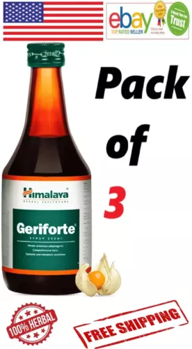 3x Himalaya Geriforte Syrup For Stress & Anxiety 200ml. Each (FREE SHIP) - Picture 1 of 1