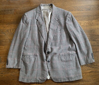 The Andover Shop 100% Cashmere Houndstooth Blazer Jacket Mens sz 40