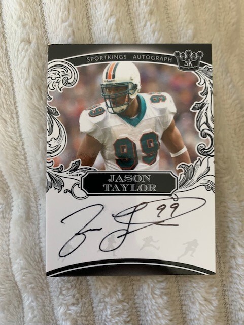 Jason Taylor 2022 Sportkings Vol 3 Black Autograph SP Signature A91