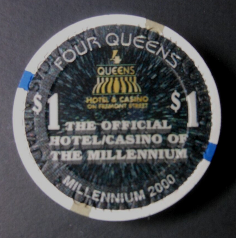 $1.00 CASINO CHIP "FOUR QUEENS CASINO" MILLENNIUM 2000 LAS VEGAS, NEVADA