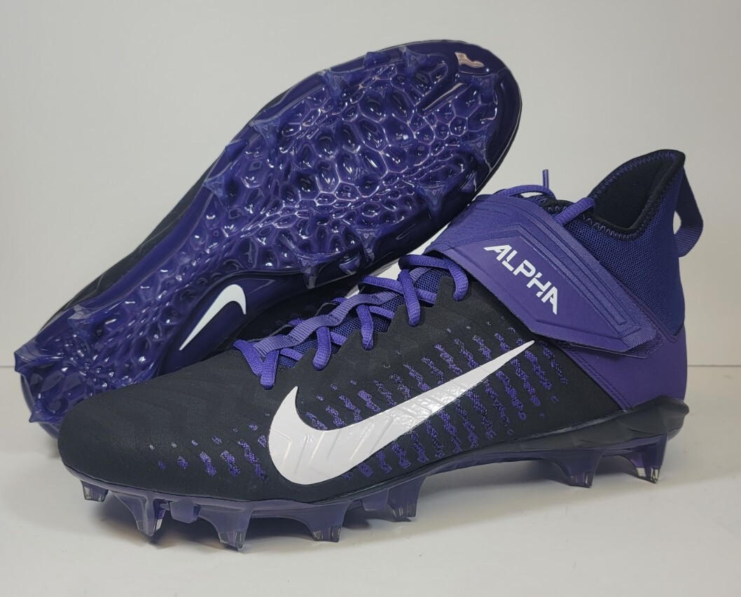 Nike Alpha Menace Pro 2 Mens Size 13 Purple Black TCU Football