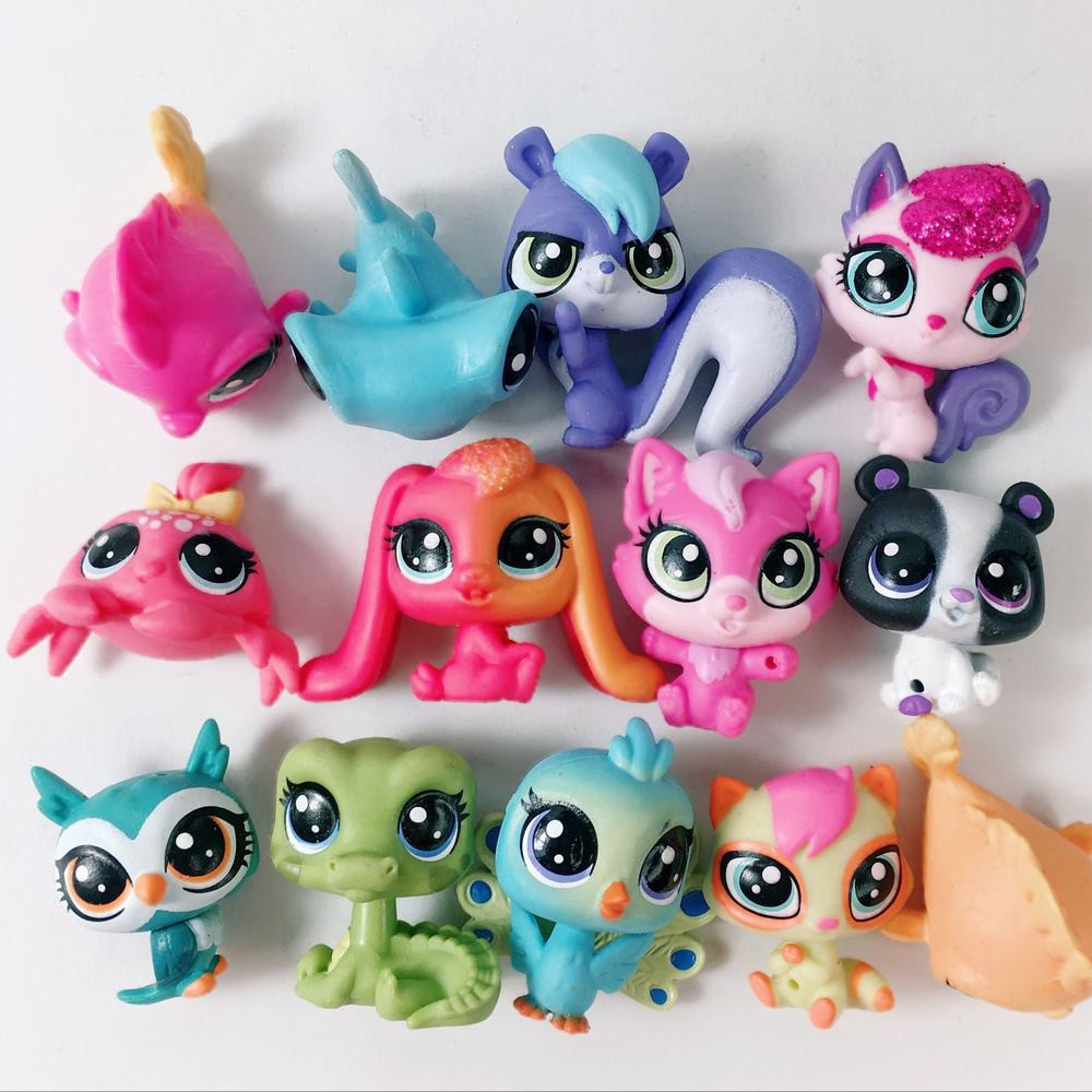 1 30pcs Random Hasbro Littlest pet shop LPS Figure Dog Cat Owl Duck