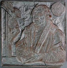 REFORMATION CRANACH LUTHER JESUS ROSE PRINTING BLOCK WITTENBERG 1546 FROM COLLECTION