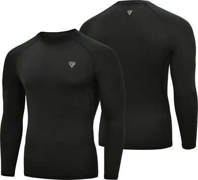 Rashguard Kompression von RDX, MMA Kompression Shirt Herren, Muay Thai Training