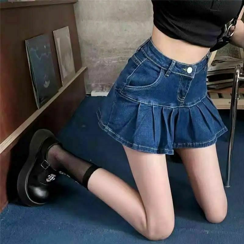 denim net skirt