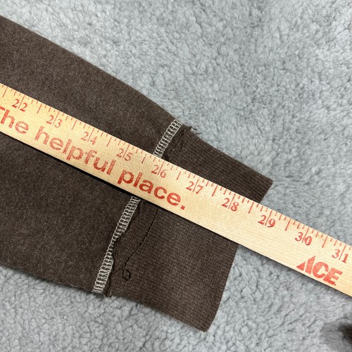 Vintage Y2K Grunge Style Pattern Brown Full Zip Up Women's Jacket Hooded Size XL - Picture 8 of 8
