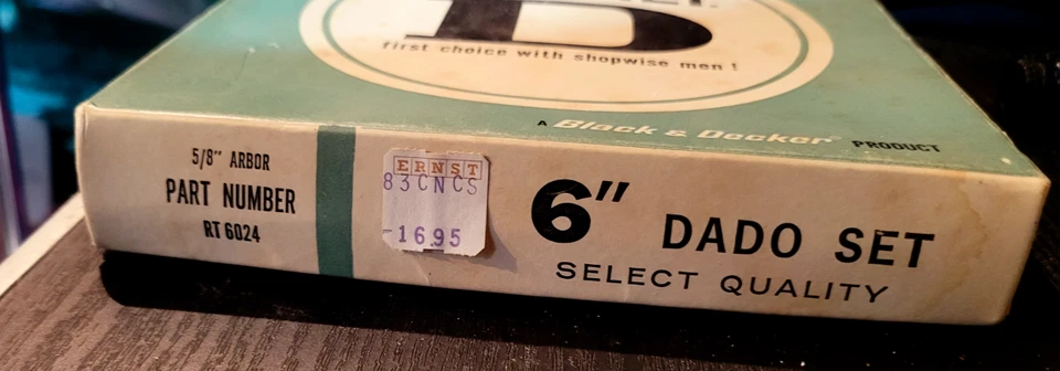 DeWalt 6024 - 6" Dado Set 5/8" Arbor Original Box - Image 4 of 4