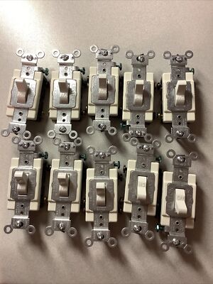 Leviton 063-CS220-2W Toggle Double-Pole AC Quiet Switch, Commercial Grade, White
