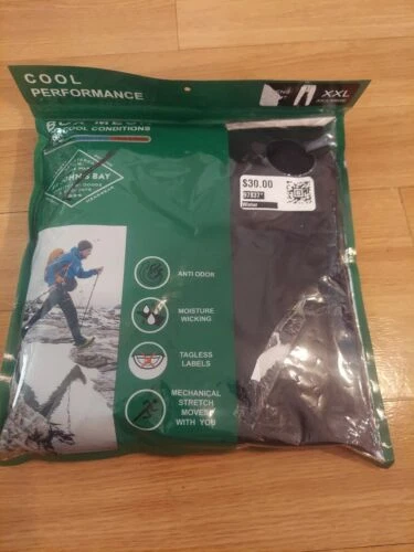 St. John's Bay Negro Ropa Interior Térmica para Hombre