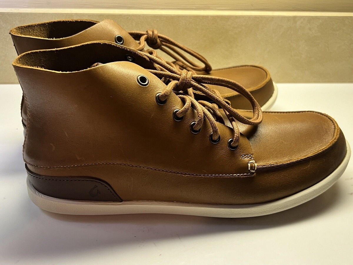 Olukai Nalukai Kapa Boot Chukka Ankle Brown Tan Boots Mens  display picture 1