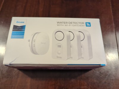Govee WiFi Water Sensor 3 Pack, Water Leak Detector 100dB Adjustable Alarm