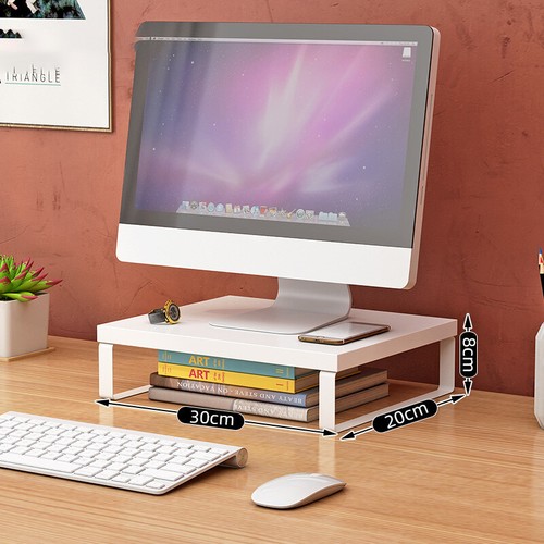 Desktop Computer Monitor Stand Desktop PC Laptop Screen Elevated Riser Organizer - Picture 13 of 24