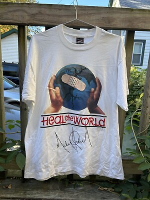 Michael Jackson Vintage 90 s Heal The World T Shirt Mens XL EUC