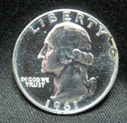 One Random Year 1961-1963 90% Silver USA Washington Proof Quarter Dollar Coin