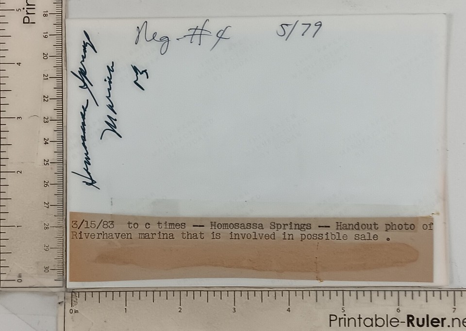 1979 Homosassa Springs Florida Riverhaven Marina Boats Vintage Press ...