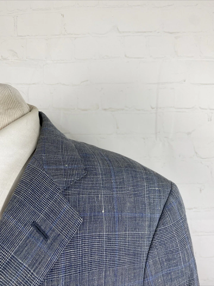 Blazer a cuadros gris primavera/verano J.Press para hombre 43R $1,195 Foto 2 de 4