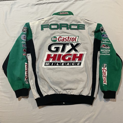 Vintage John Force GTX NASCAR Jacket Castrol Mens Medium JH Design - Picture 2 of 16