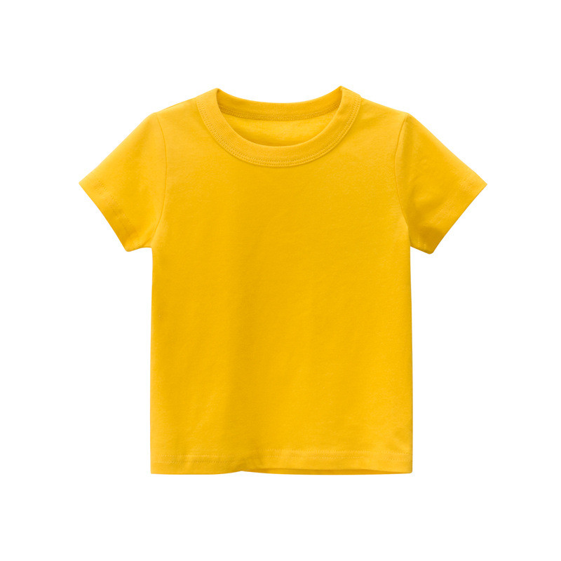 Kid's Summer Kid's Short Sleeve T-shirt Solid Color No Pattern Children's Tops thumbnail 5