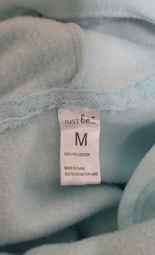 Just Be Hoodie sweatshirt light blue size medium - Picture 3 of 3