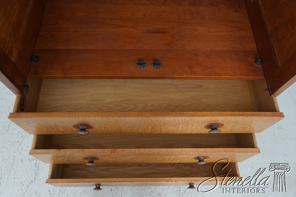 66707: STICKLEY Harvey Ellis Mission Cherry & Maple Armoire - Image 4 of 4