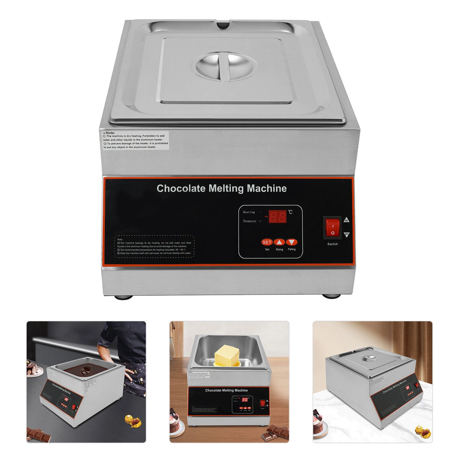 Professional Chocolate Melting Machine Electric Chocolate Melting Pot 110V 500W