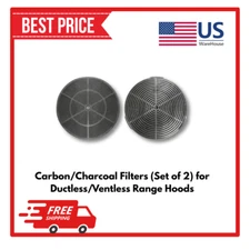 Carbon/Charcoal Filters (Set of 2) for Ductless/Ventless Range Hoods