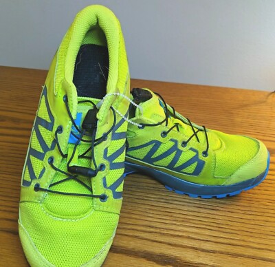 Salomon XA elevate Men's Size 4 Yellow Blue Gray Sneakers Shoes