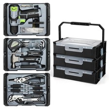 WORKPRO 43PC Cordless Lithium-ion Drill Driver and Toolbox 2.0Ah Power Drill Set