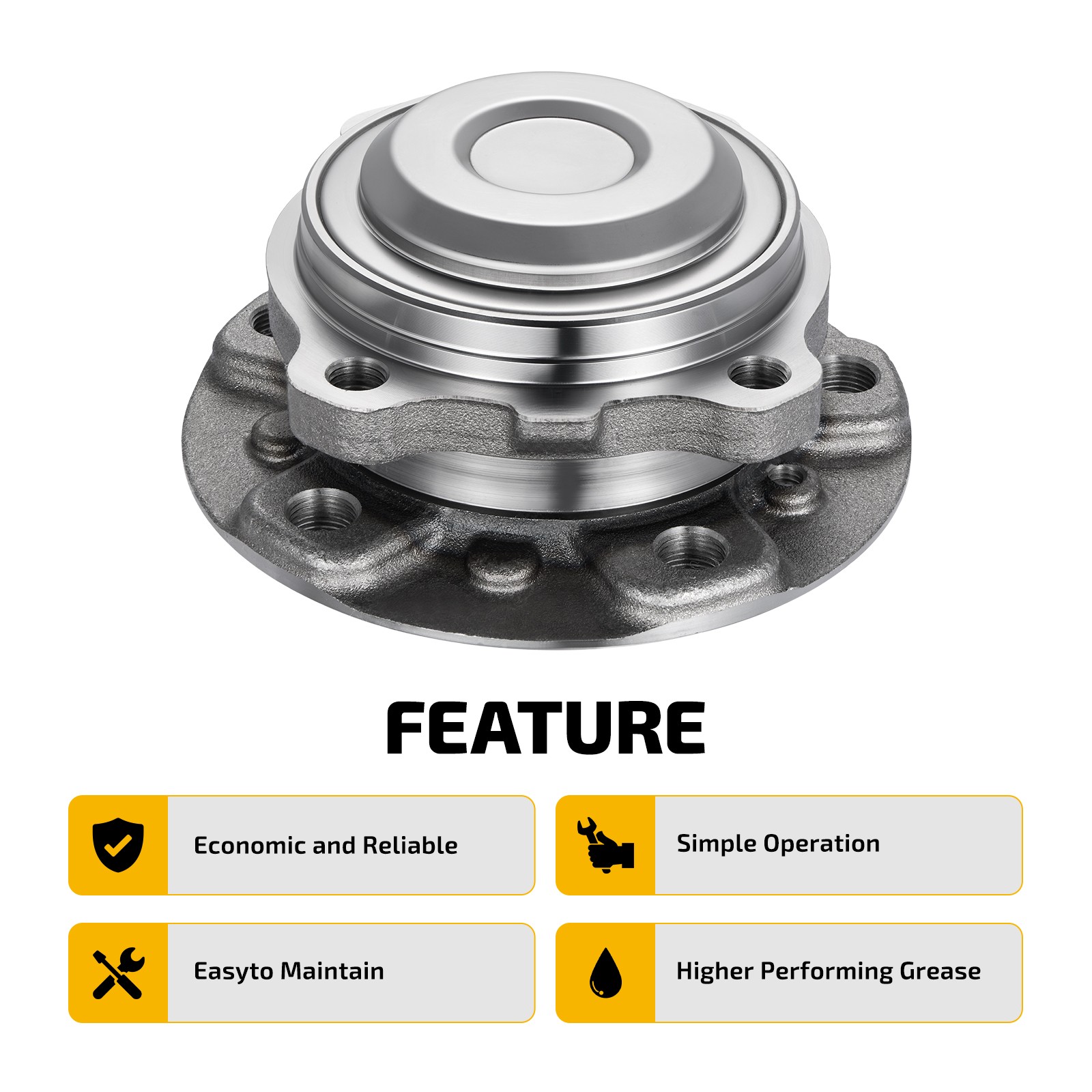 Set of 2 Front Wheel Hub Assembly For 2014-2016 BMW 535d 3.0L Rolls-Royce Wraith