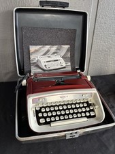 Antique 1970s Red Royal Model Custom Vintage Typewriter thumbnail