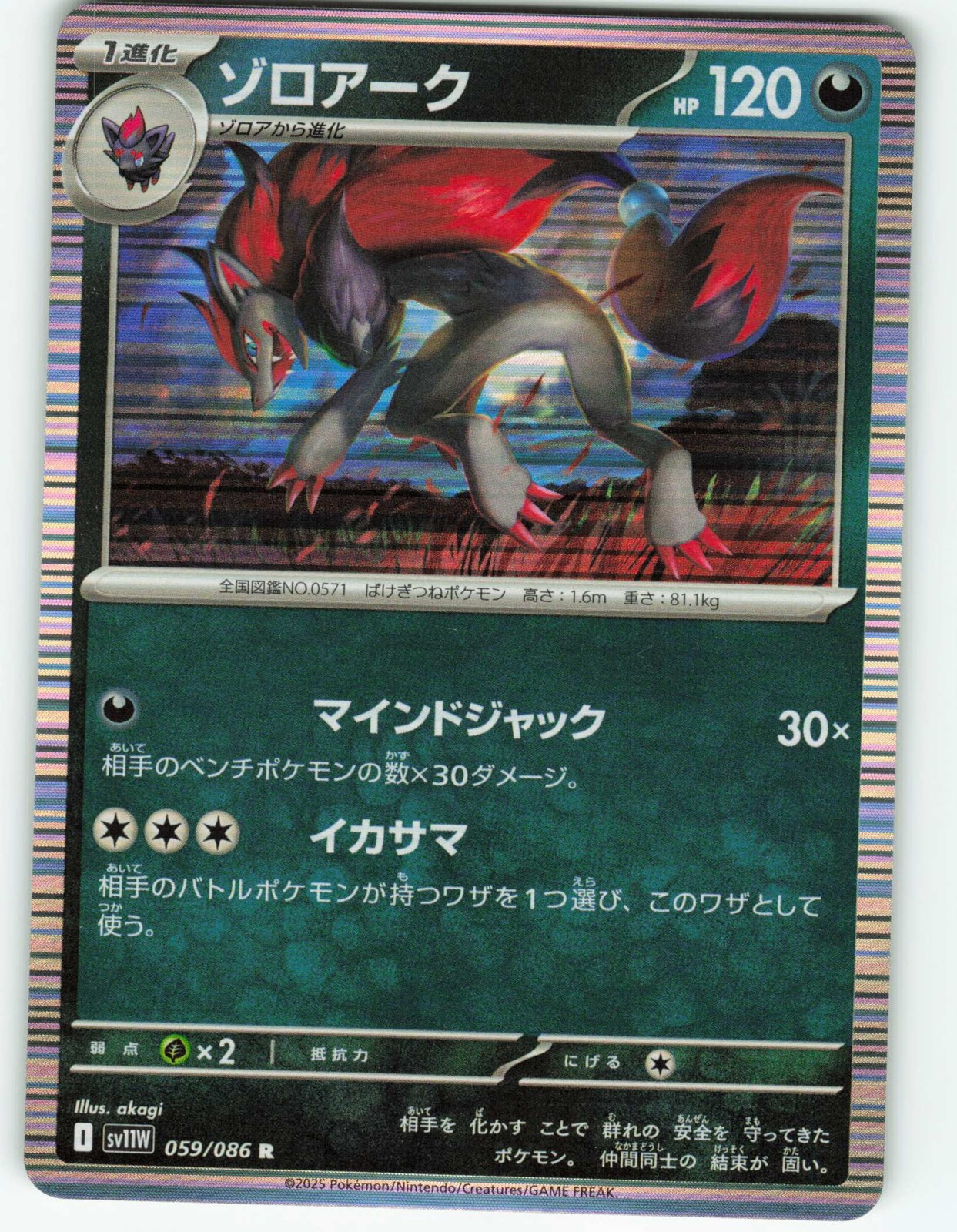 Zoroark #59 - Japanese White Flare - Pokémon TCG
