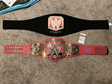WWE WWF Roman Reigns Autographed Red Universal Title Belt Roman Empire Script!!