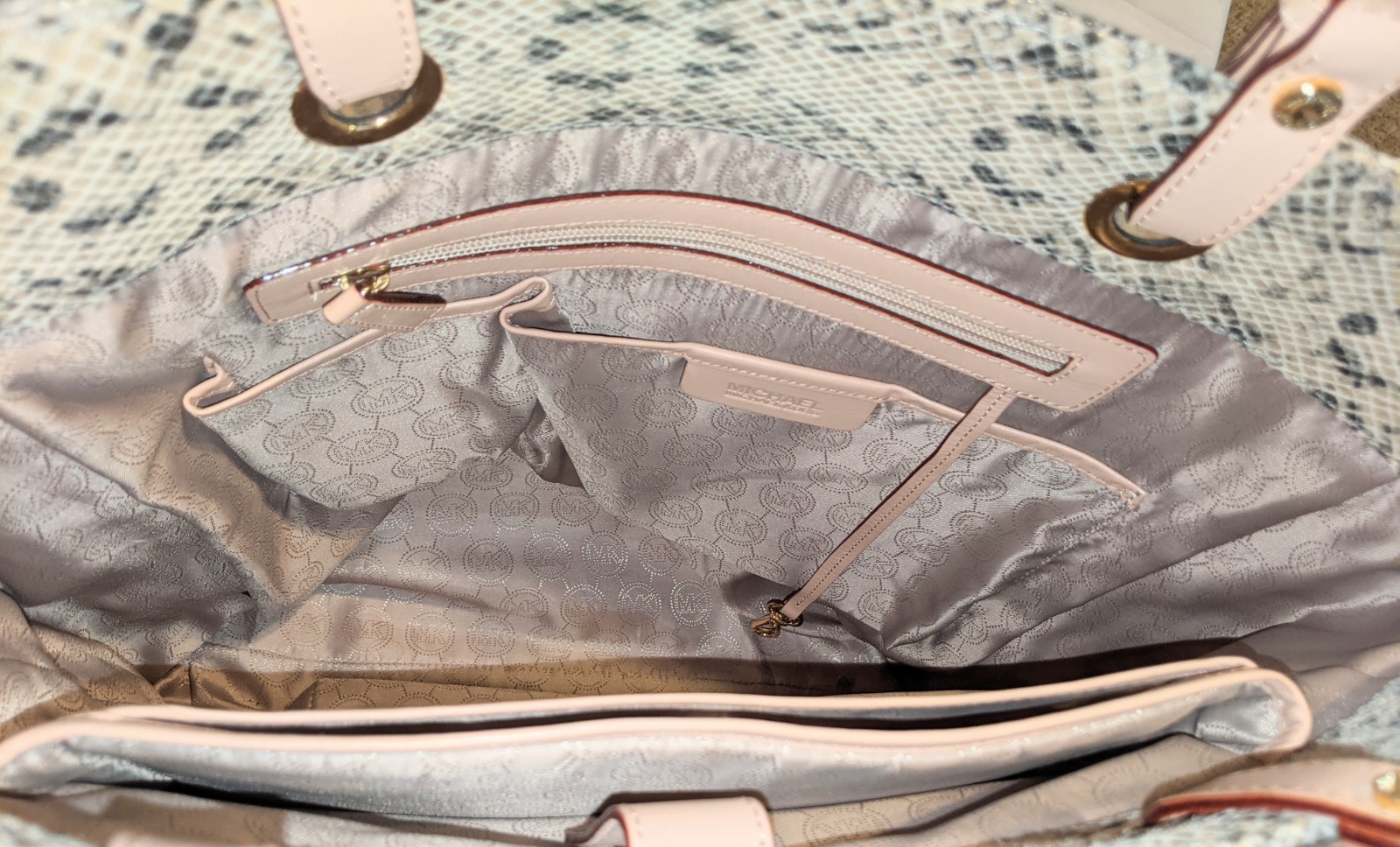 Michael Kors Python Embossed Leather Large Tote S… - image 9