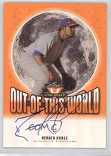 2014 Leaf Valiant Out of this World Orange Prismatic 25/50 Renato Nunez Auto 0v1