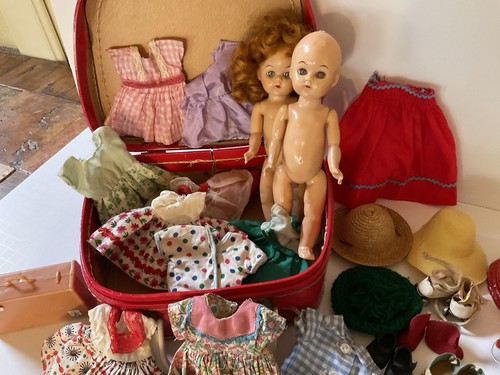 Vintage Ginger Dolls 1950s, Accessories And Case - Picture 2 of 14