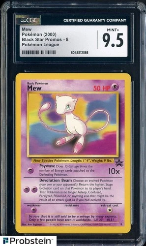 2000 Pokemon Black Star Promos 8 Mew Pokemon League CGC 9.5 MINT+ #1