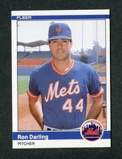 Ron Darling Rookie 1984 Fleer Update Baseball Card #U-29 Nr-Mt/Mint Condition RC. rookie card picture