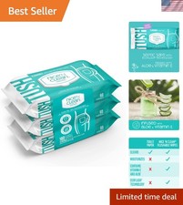 Adult Flushable Wipes 3 x 60 Count  Personal Cleansing Wipes Made from Plant...