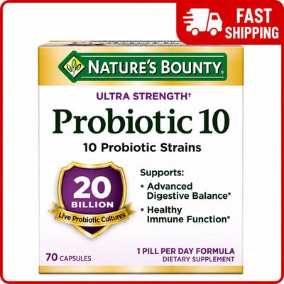 Nature's Bounty Ultra Strength Probiotic 10 (20 Billion CFU) 70 Caps