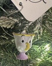 2025 CUTE Chip Teacup Christmas Ornament Disney Beauty & The Beast, New w Tag