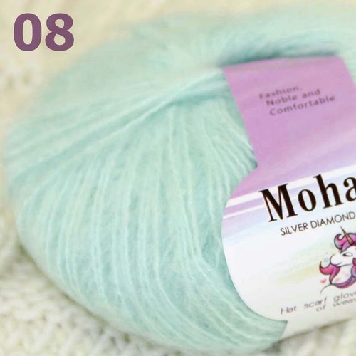 Sale New 8BallsX25g Luxury Soft Mohair Warm Wrap Shawl Hand Knit Crochet Yarn 08 - Picture 2 of 23