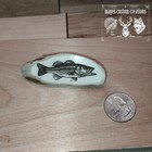 DEER ANTLER "SCRIMSHAW LARGE MOUTH BASS"" HAT PIN" ALABAMA WHITE TAIL DEER. — photo 1