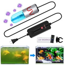 JAHEA Aquarium Clean Light  3 W mini Submersible Algae Removal Light Black