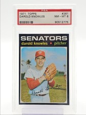 DAROLD KNOWLES 1971 TOPPS BASEBALL SENATORS #261 PSA 8 Q7113