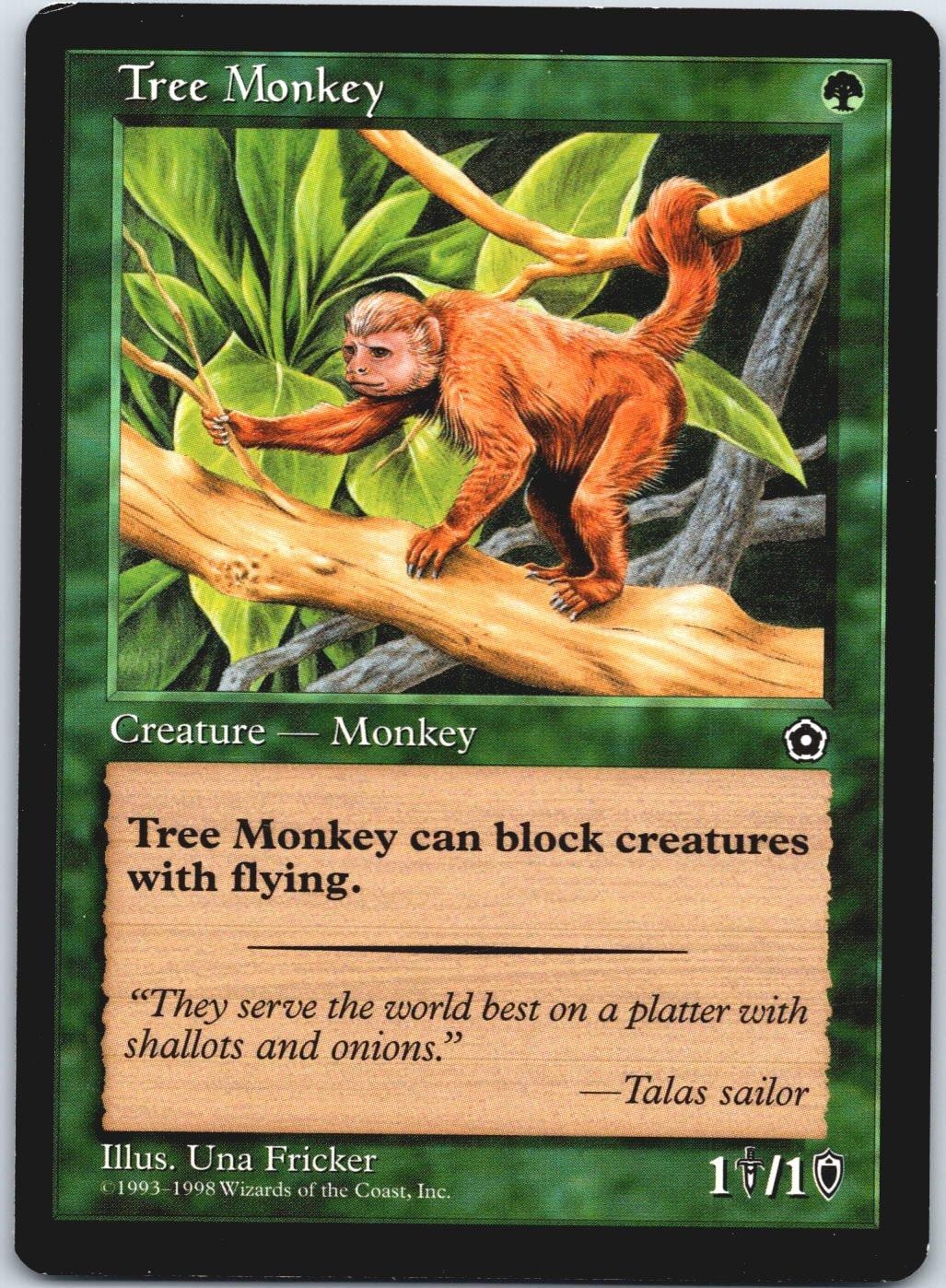 Tree Monkey Portal Second Age P02 LP MTG Card