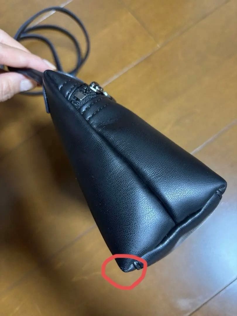 Longchamp Rare Sold Out Item Xtra Shoulder Bag Black Leather Limited Edition VHT image 4